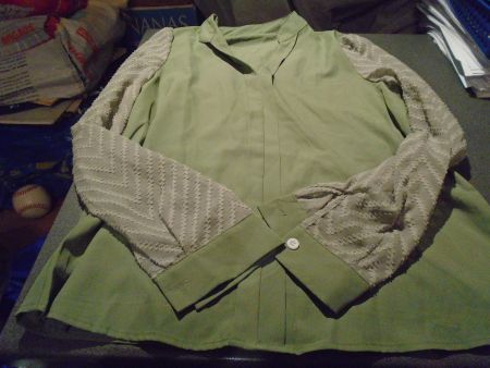 Pullover/Bluse Grösse 38, Grefit, schilfgrün