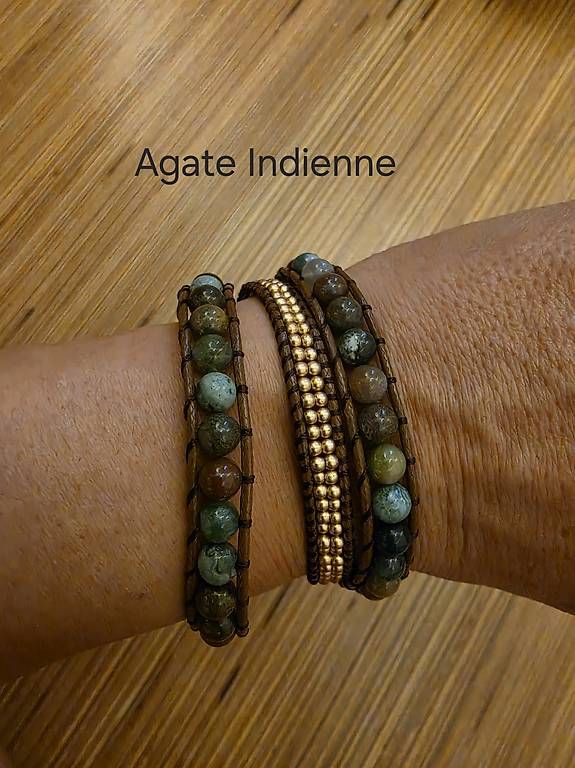Bracciali & Braccialetti: Bracelet en Agate Indienne neuf – Nuovo e nell'imballaggio originale da Essert-Pittet venduto da lyli01