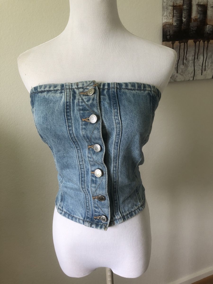 Pull&Bear Top: Damen Jeans Top Gr. 34 – Usato da Schaffhausen venduto da Fixier