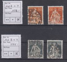 CH n° 140 + 141 Z +Y oblitéré (700.--)