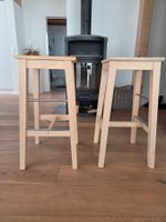 Barhocker Set 2 Stück Holz hell 75 cm wie neu