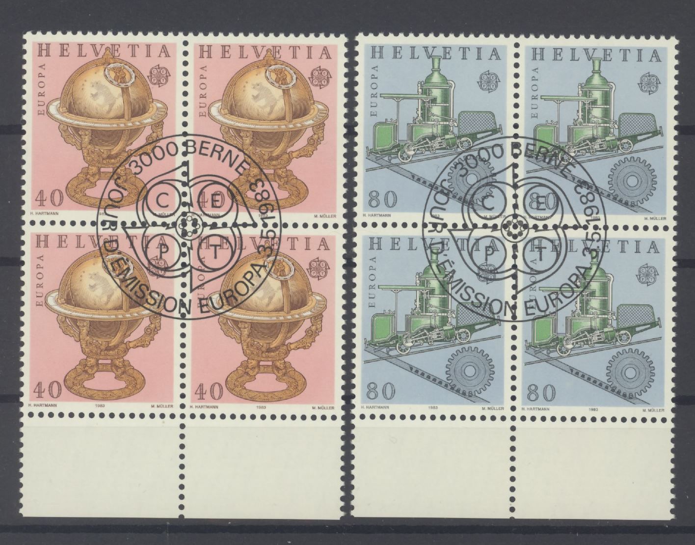Tutti i francobolli: 1983, Europa, Viererblöcke, ET – Usato da Willisau venduto da Vollstempel