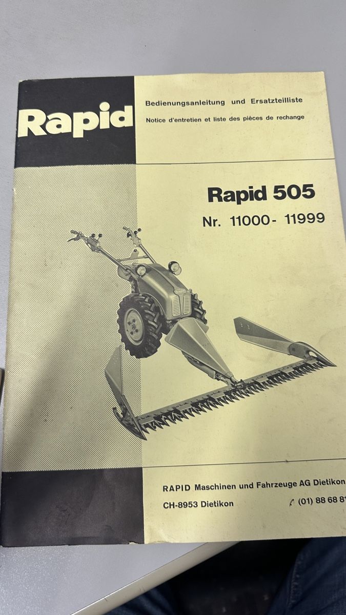 Rapid Trattori: Rapid 505 Ersatzteilliste – Usato da Bülach venduto da Farmerpower7