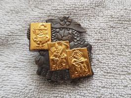 Plakette Fasnacht Basel 1987 Gold
