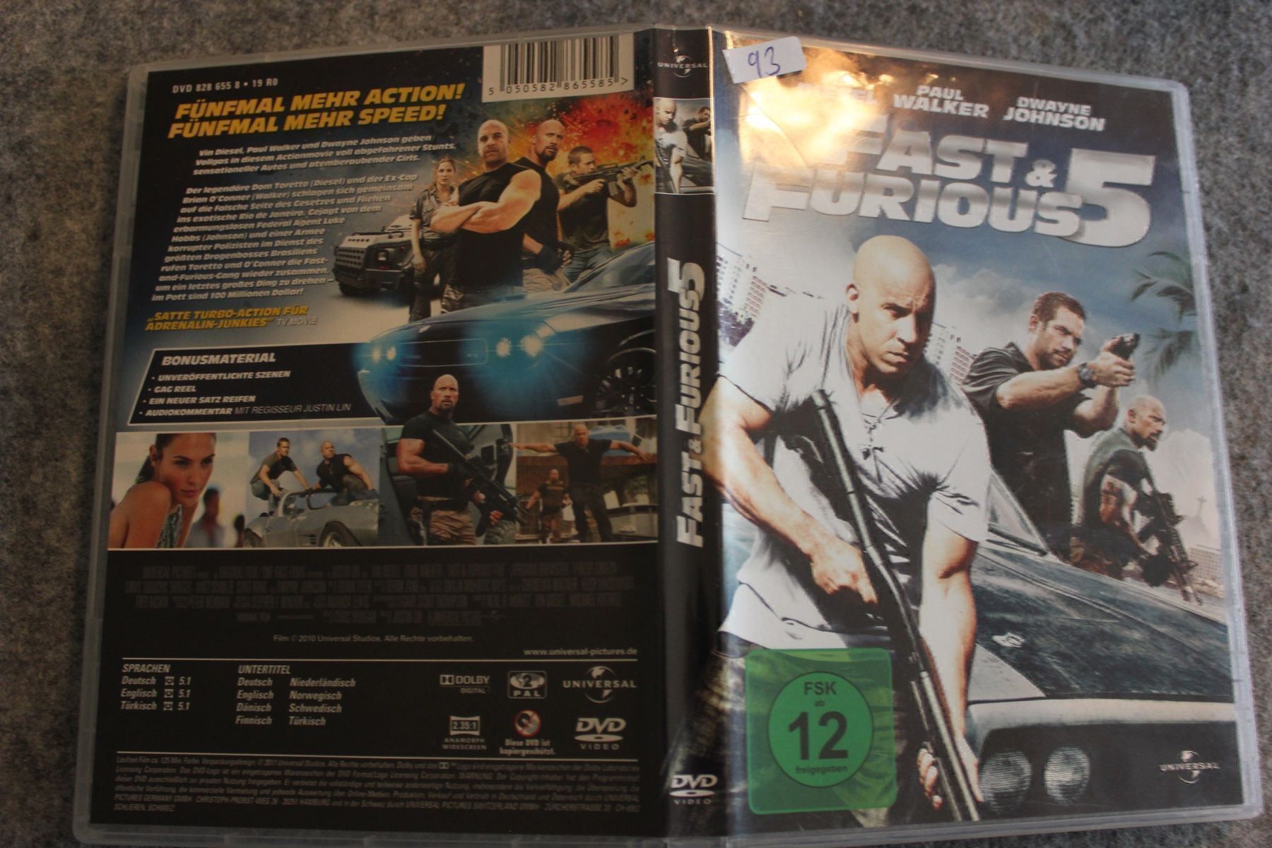 Tutti i DVDs: Fast & Furious Five DVD(93) – Usato da Geroldswil venduto da Schlumpfine1973