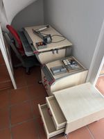 Moll Kinderschreibtisch Set mit Maximo Stuhl, 2 Rollcontaine
