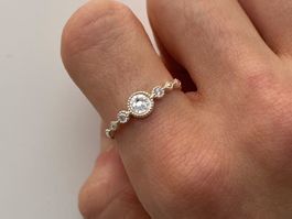 Silver 925 Solitär Zirkonia Ring