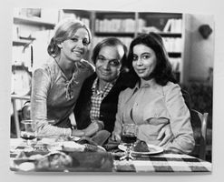 Grosses Foto 1972 N. Delon , Claude Berri , Beatrice Romand