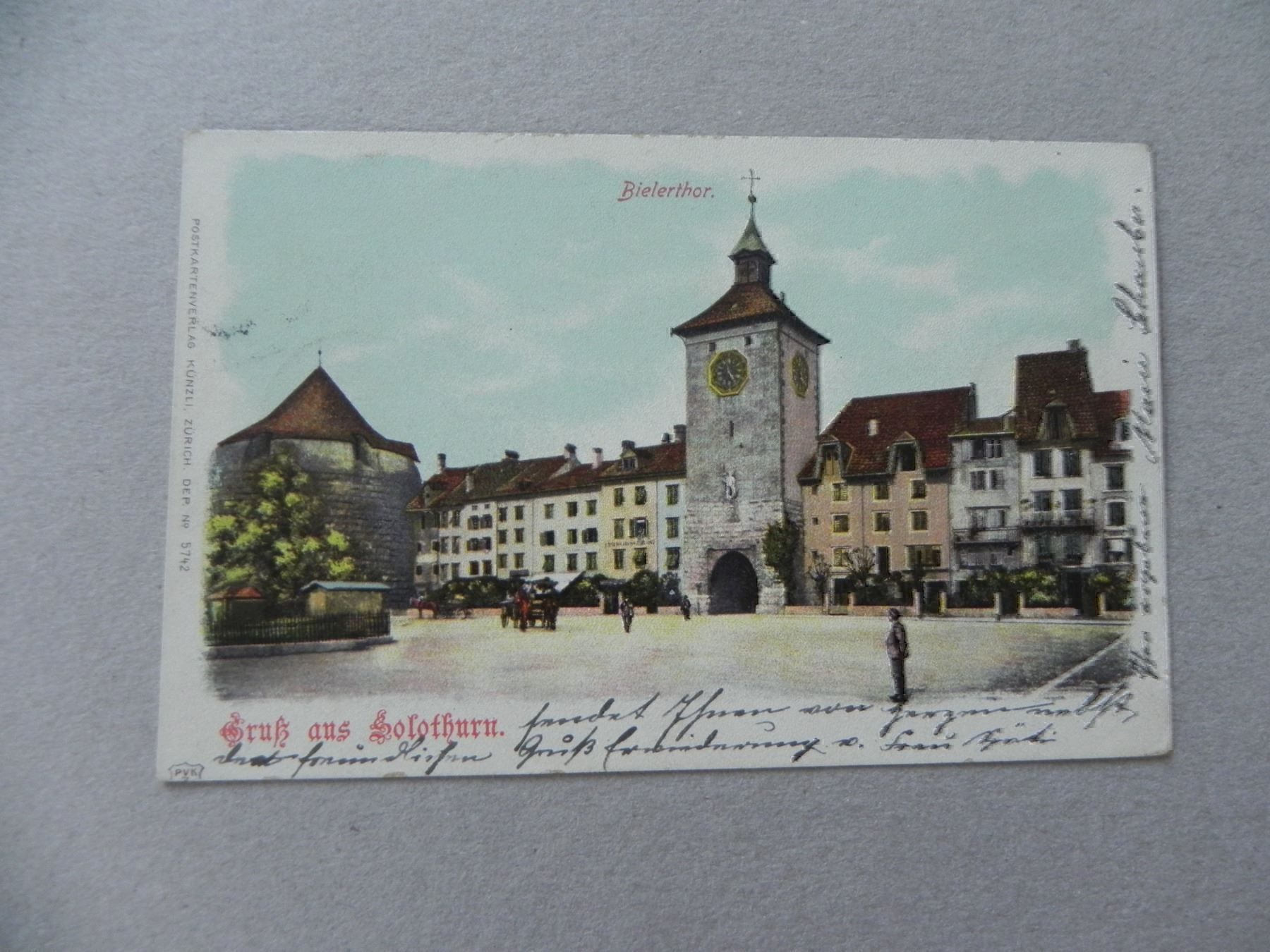 Ansichtskarten: Karte Solothurn SO Bielertor 1901 – Gebraucht aus Siebnen von krimsie