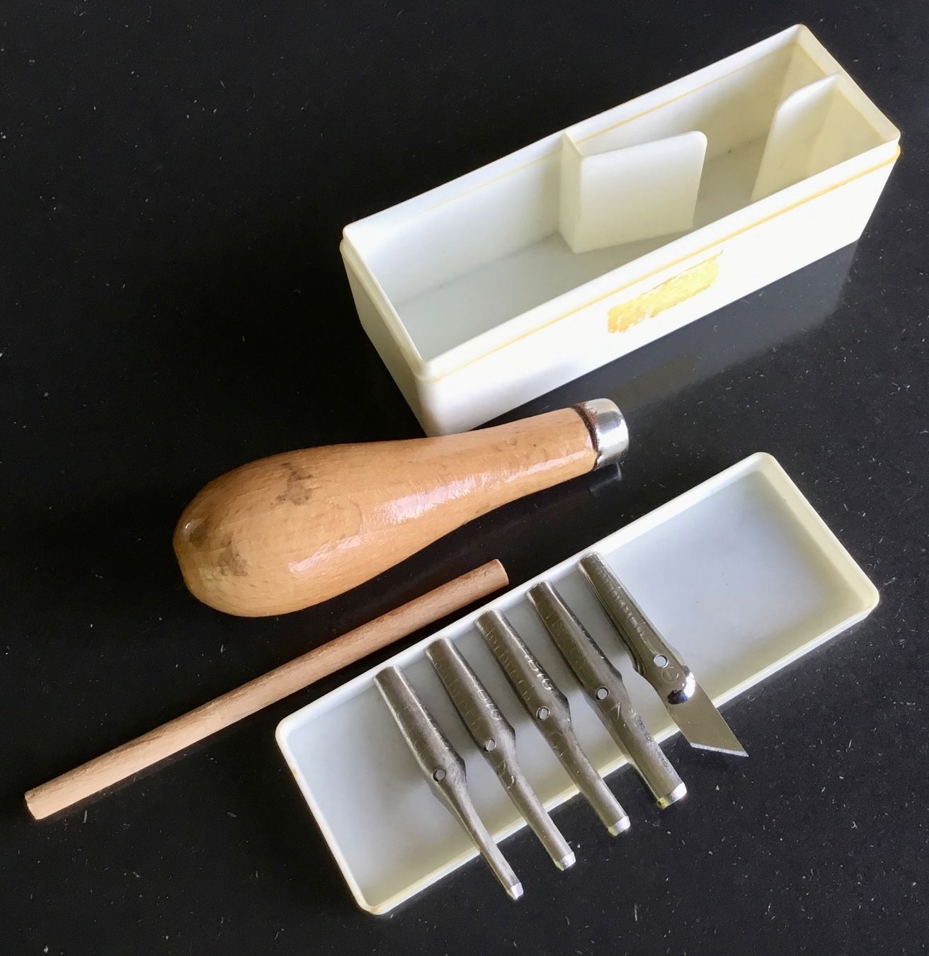 Xilografie: Linolschnitt- Garnitur ABIG – Usato da Eggersriet venduto da Wiese61 2
