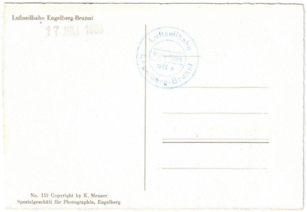 Cartoline postali: Engelberg - Luftseilbahn Brunni – Usato da Binningen venduto da Mountainrider 1