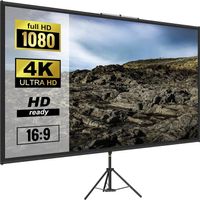 Leinwand Beamer 100 Zoll 16:9 Stativ Projektor 4K HD mobil