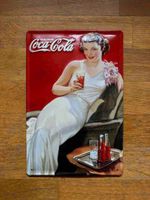 Coca-Cola Blechschild Metall Werbeschild Vintage