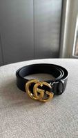 Gucci Gurt Leder schwarz goldfarbene Schnalle gebraucht
