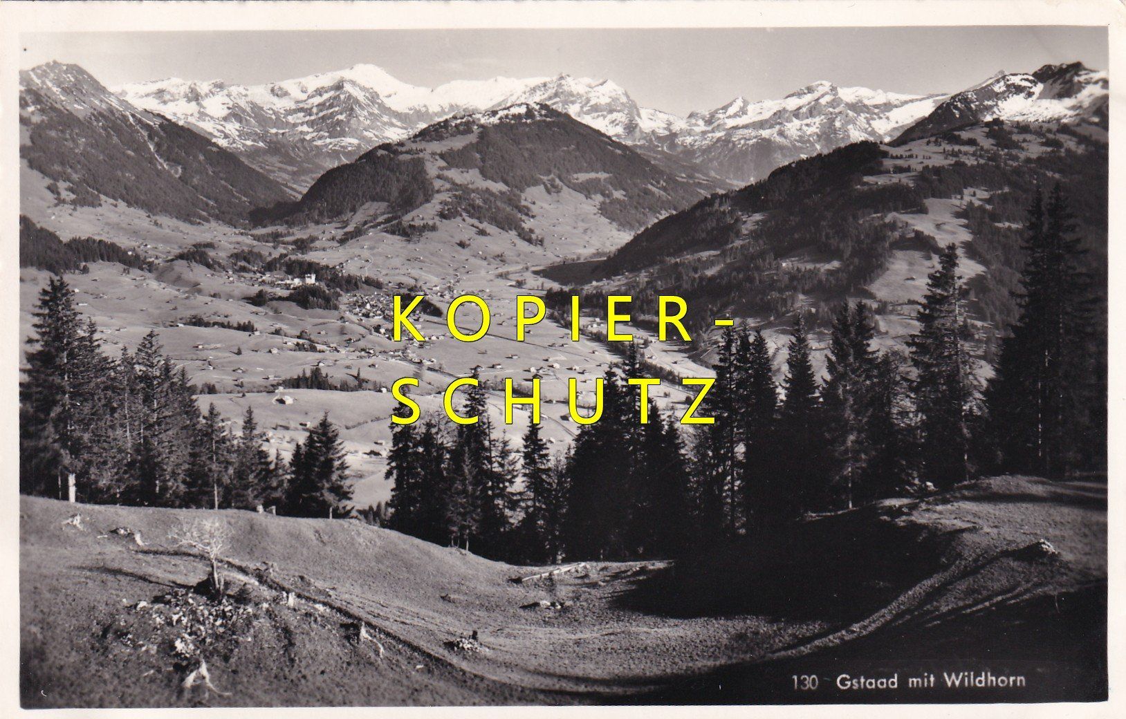 Cartoline postali: Gstaad mit Wildhorn /bo – Usato da Hombrechtikon venduto da Rudolf07