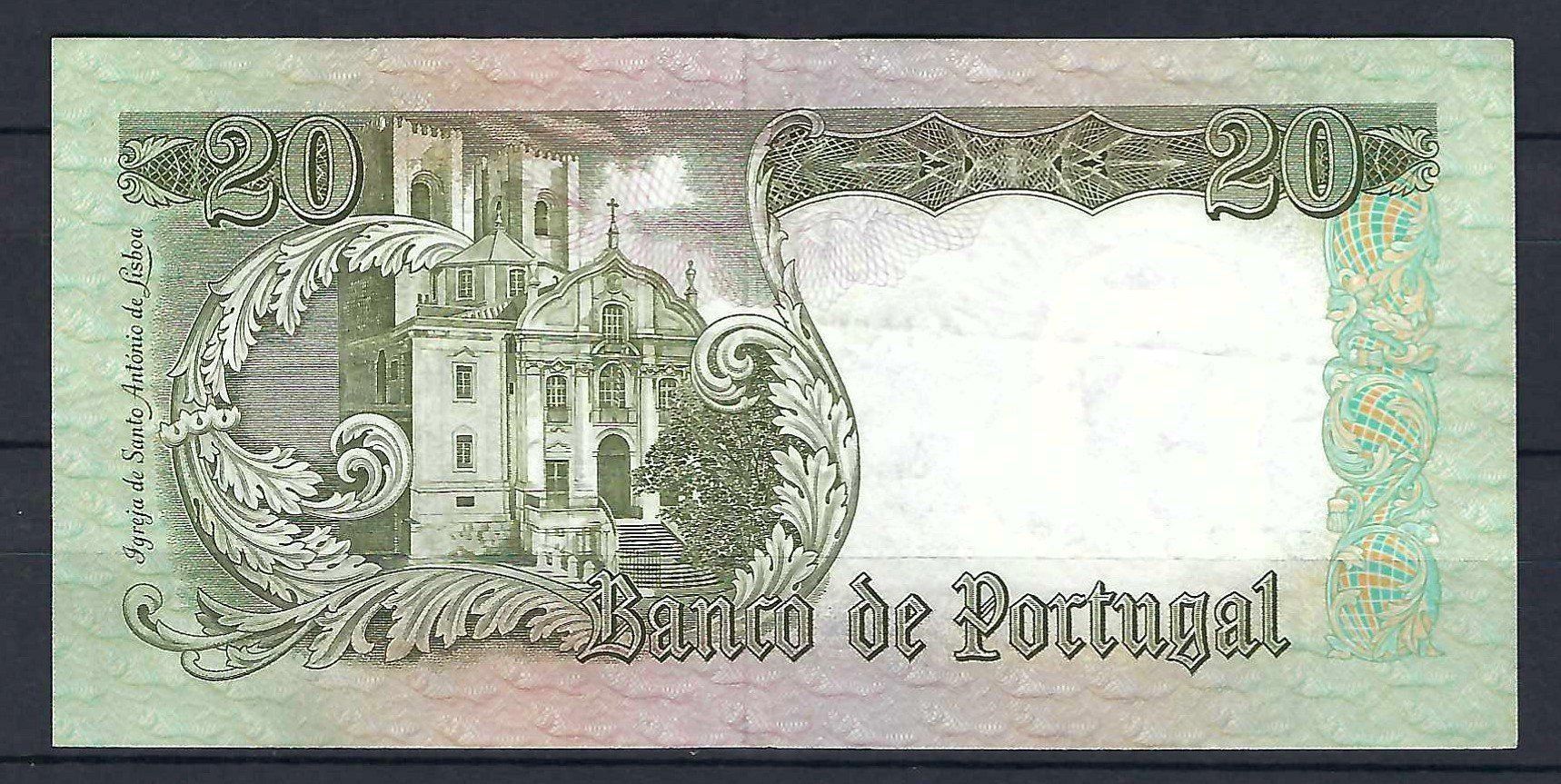 Banconote: Portugal 20 esc. 1954 – Usato da Laupersdorf venduto da Rc.Jb 1