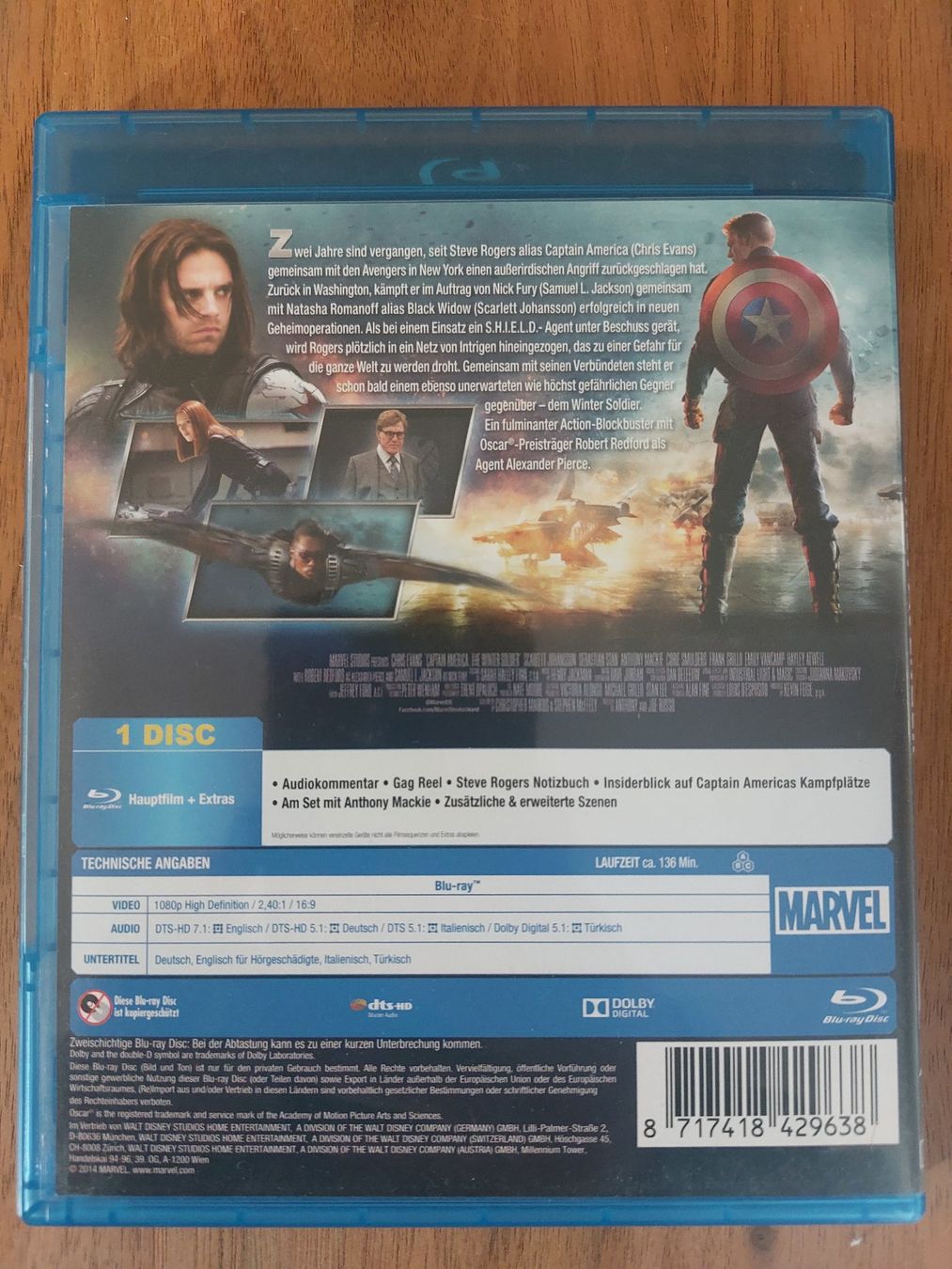 Tutti i DVDs: Blu Ray - The Return of the First Avenger – Usato da Rheinfelden venduto da FilmAuktion 1