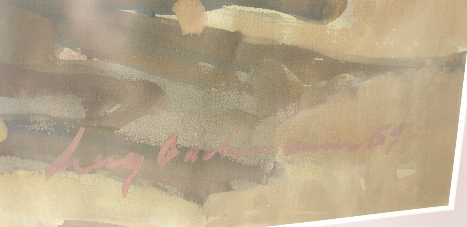 Dipinti: Gemälde Gouache Hugo Bachmann – Usato da Emmen venduto da magelan 2