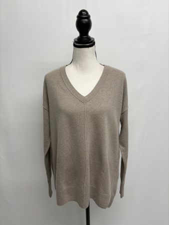 FFC Kaschmir Pullover Beige S/M V-Ausschnitt