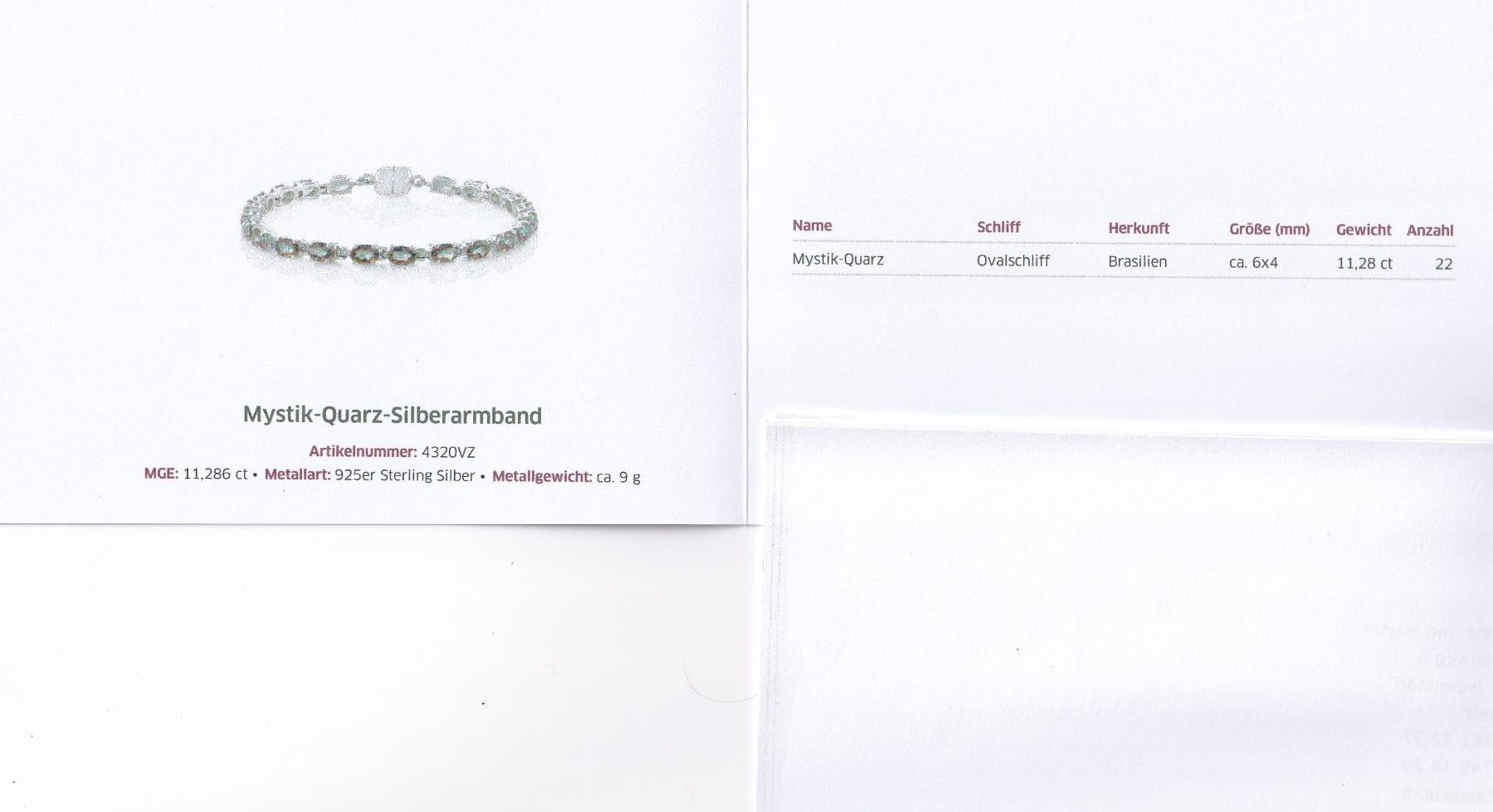 Armbänder & -reifen: Echtschmuck: Mystik-Quarz Armband ca. 19.5 cm. – Neu (gemäss Beschreibung) aus Zuchwil von maumauchi 1