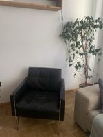 (Kunst) Ledersessel schwarz vintage gebraucht