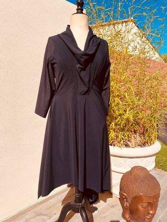 High everyday Couture asymmetrisches Kleid Schwarz Gr. 42