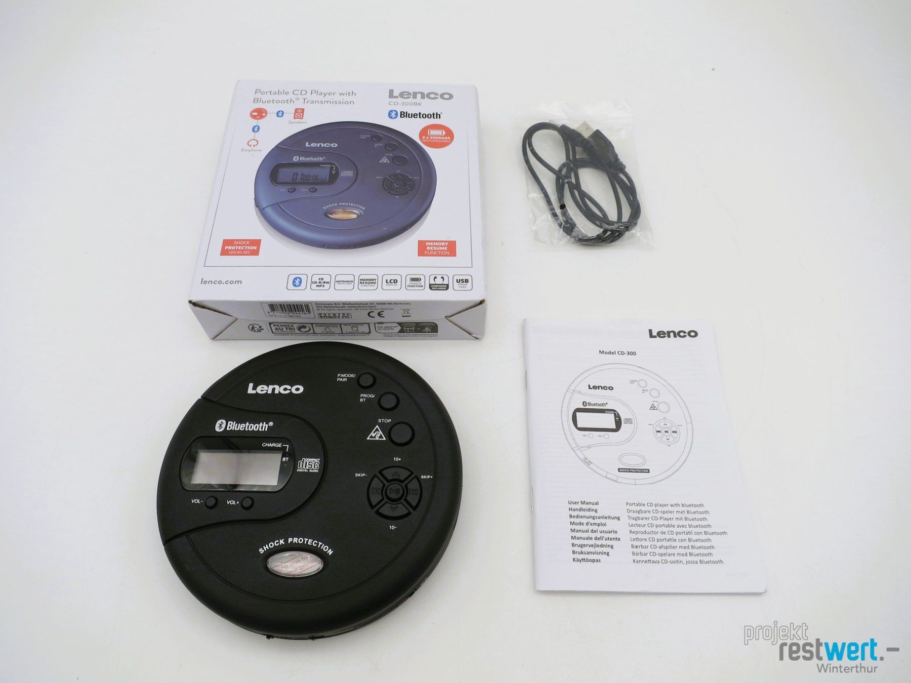 Lenco Tragbarer Mediaplayer: LENCO CD-300BK, CD-MP3-Player – Neu (gemäss Beschreibung) aus Winterthur von Restwert_Winterthur