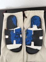 Stylish Hermes Sandals - Blue Splash - Size 43 - Summer