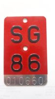 Velonummer / Fahrradnummer SG86