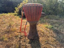 Afro Trommel grosses Djembe Holz mit Tasche gebraucht