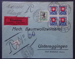 Schöner PJ Brief mit u.a. ⊞ Nr. 36, SBK min. 80.00