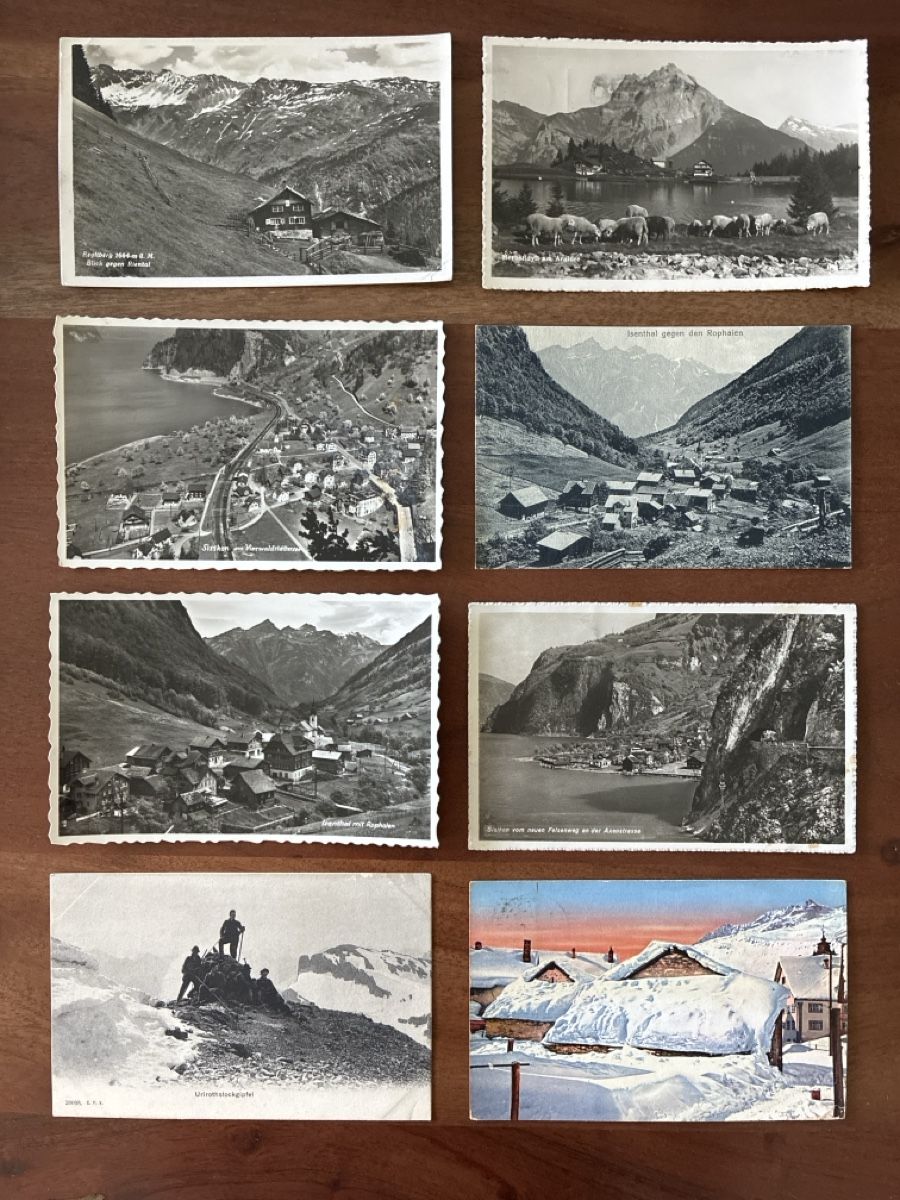 Cartoline postali: 15 Ansichtskarten Schweiz diverse von Kt. Uri – Usato da Oftringen venduto da Cla.vD.74 2