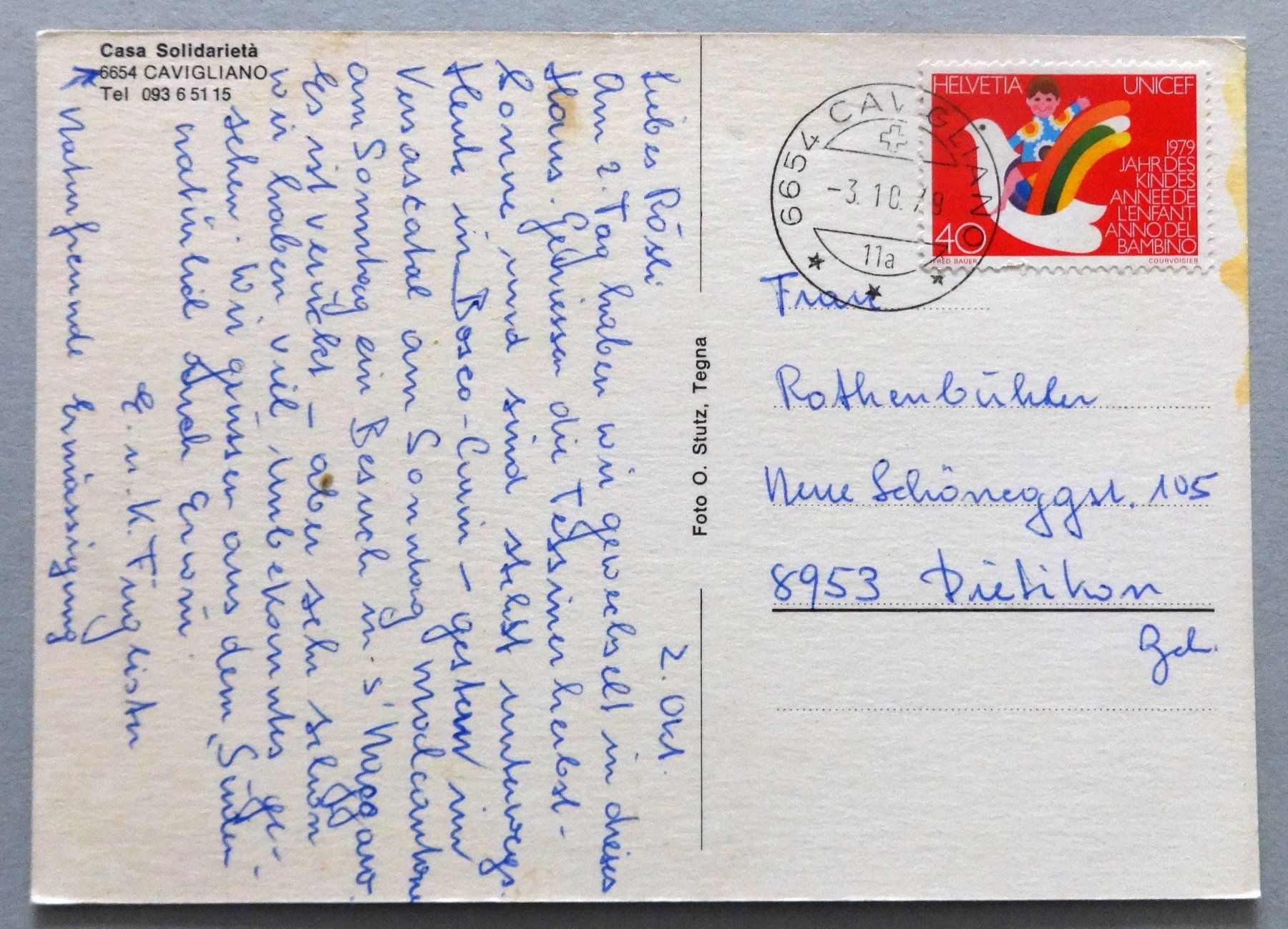 Cartoline postali: Casa Solidarietà, Cavigliano – Difettoso da Fétigny venduto da Billy2miny 1