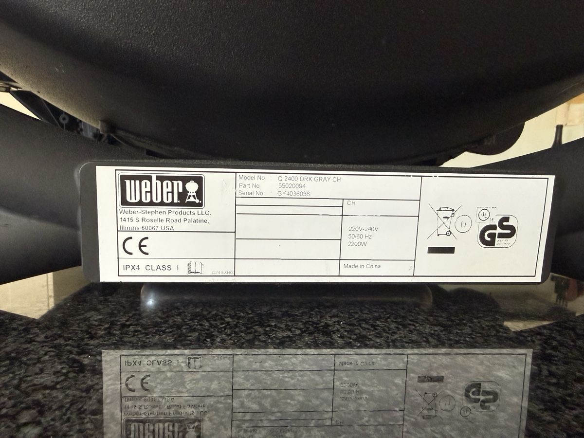 Griglie: Grill électrique weber Q2400 – Usato da Cortaillod venduto da lapin666 2