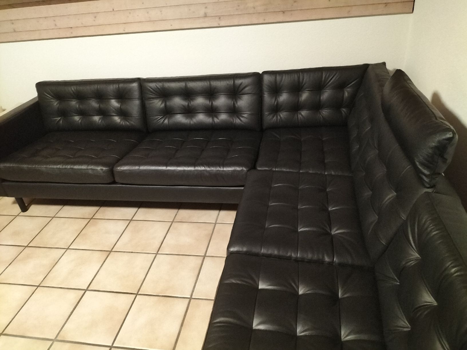 Ikea Divani: IKEA LANDSKRONA Ecksofa 5-Sitzer Echtleder Schwarz neuwertig – Nuovo (secondo la descrizione) da Rotkreuz venduto da Edizionor 2