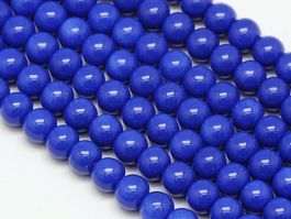 Glasperlen blau  6mm / 1 Strang, ca. 72 Stück