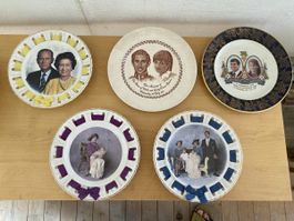Assiettes famille royale anglaise x5