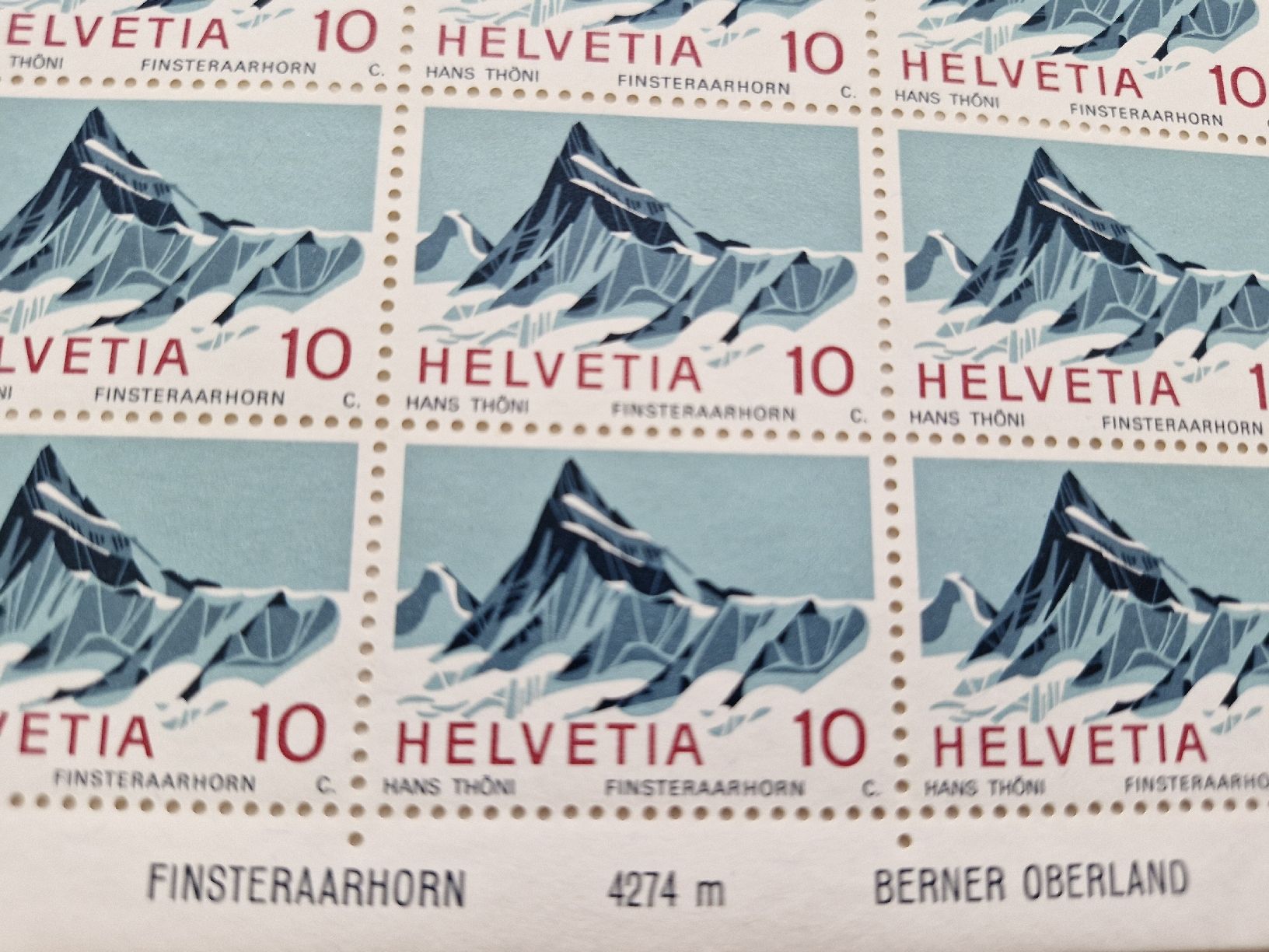 Tutti i francobolli: Finsteraarhorn 10 Rappen-Bogen 1966 Top! postfrisch – Nuovo (secondo la descrizione) da Frauenfeld venduto da Kasico 3