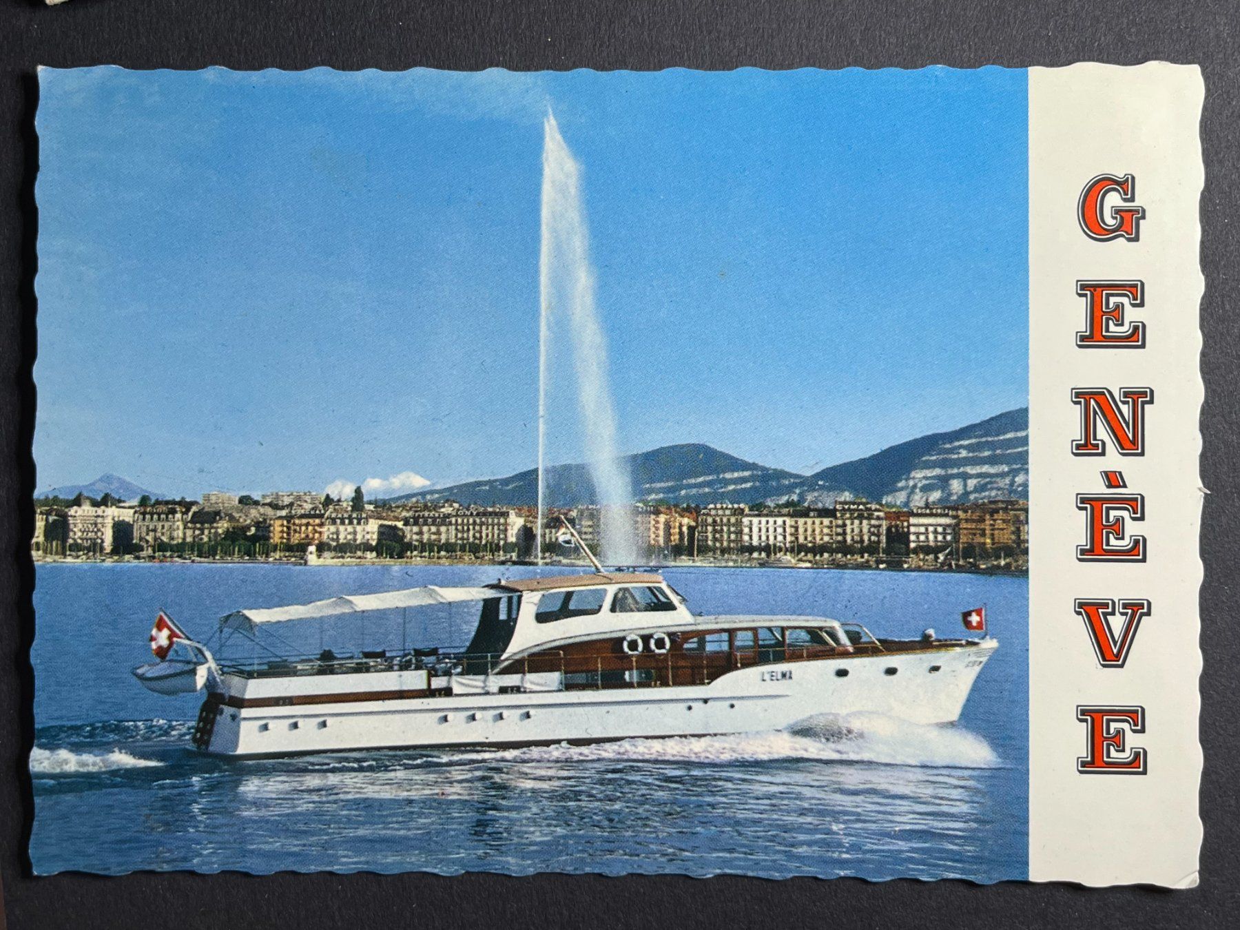 Ansichtskarten: Genf - Springbrunnen und Mont Blanc – Gebraucht aus Steg VS von danwer74