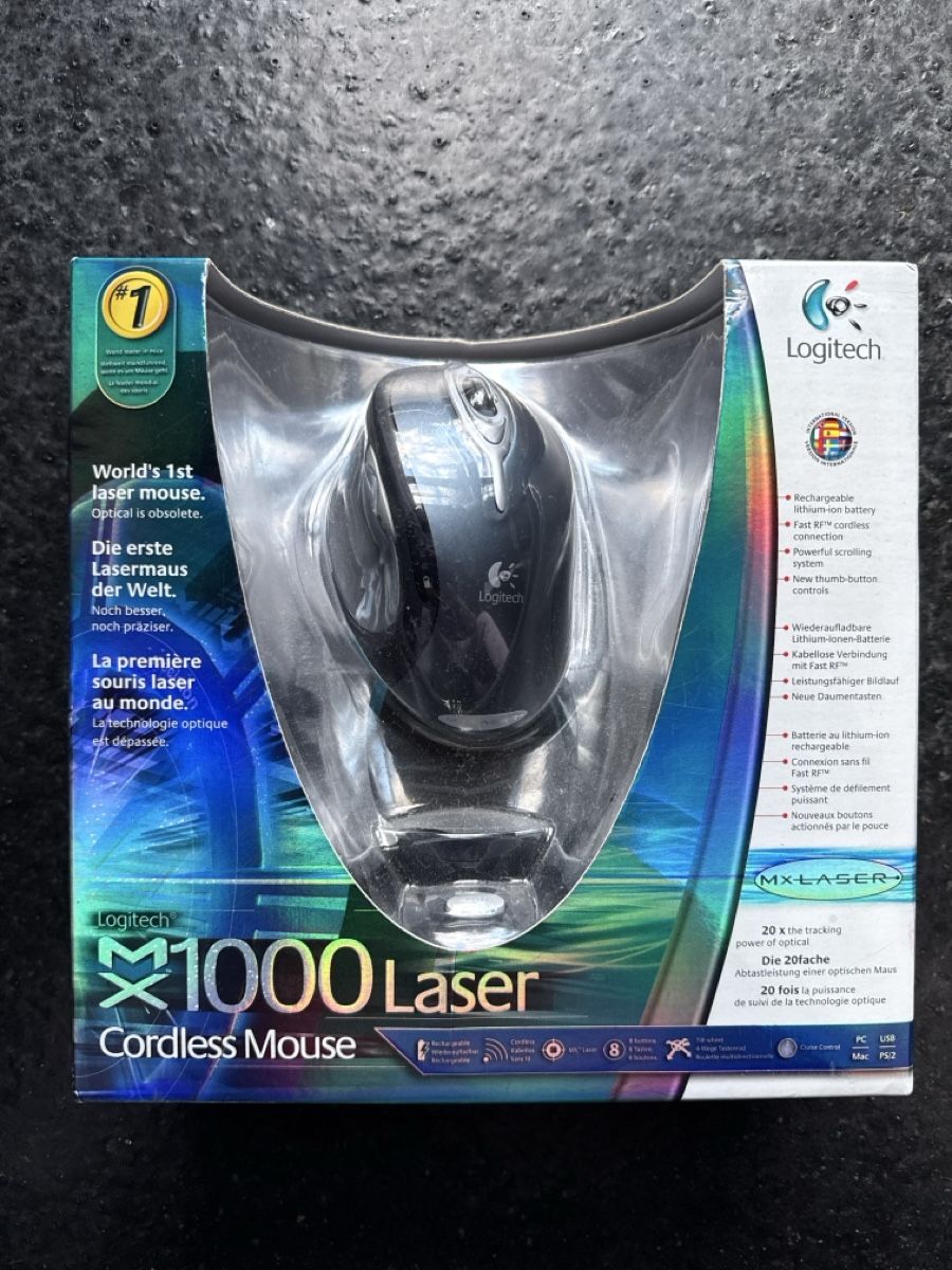 Logitech Mouse: Logitech MX 1000 Laser Cordless Mouse - Neu + Originalverpa. – Nuovo e nell'imballaggio originale da Halten venduto da G-Minus