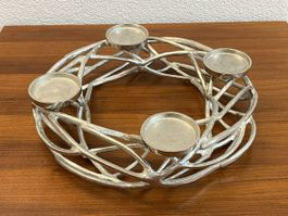 Boltze Home Ringval Kerzenleuchter aus Aluminium. Neuwertig!