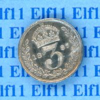 GBD___3.00 1887 Victoria mit Krone -stgl 3 Pence
