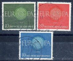 DEUTSCHLAND EUROPAMARKEN 1960 GESTEMPELT - J77