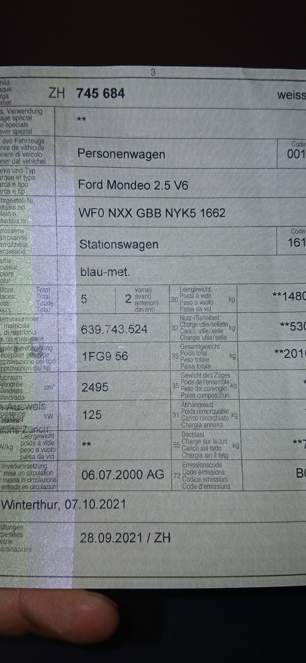 Ford Automobili: 2000 Ford Mondeo V6 – Difettoso da Martigny venduto da VGRacing 5