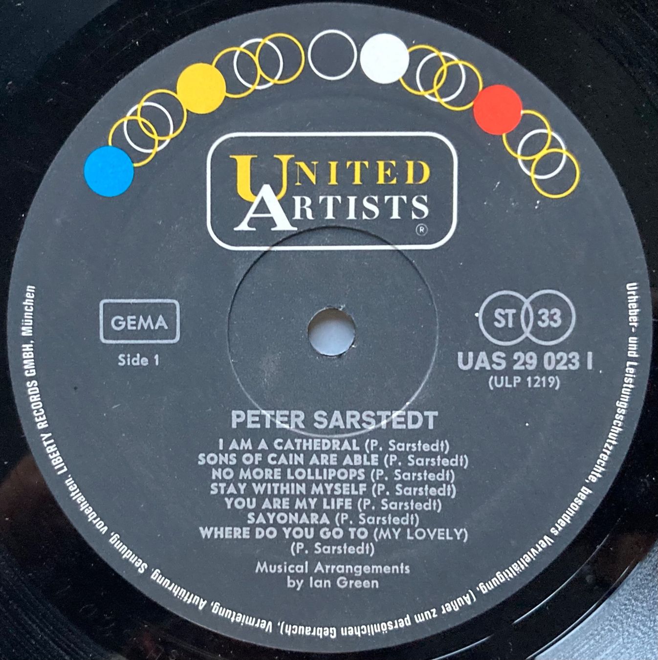 Schallplatten: PETER SARSTEDT - PETER SARSTEDT – Gebraucht aus Poliez-Pittet von Newtown-Records 2