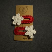 Handgemachte Haarspange "Schneeflocke"