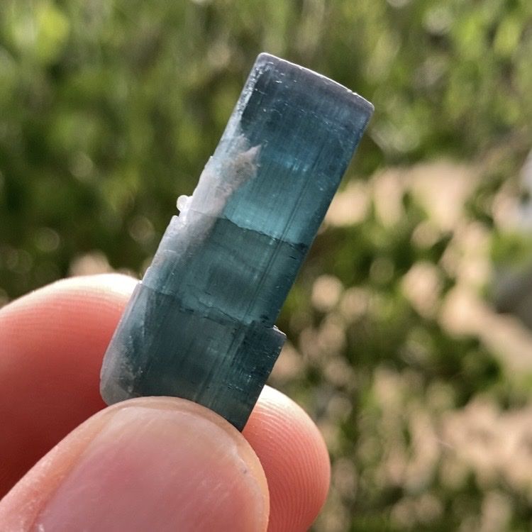 Minerali & Pietre curative: 45ct Indigolith roh Kristall, blauer Turmalin, Doppelender – Nuovo (secondo la descrizione) da Biel venduto da djvalbnc 2