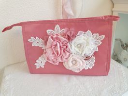 Necessaire Kulturbeutel Spitzen Etui Kosmetiktasche Rosa