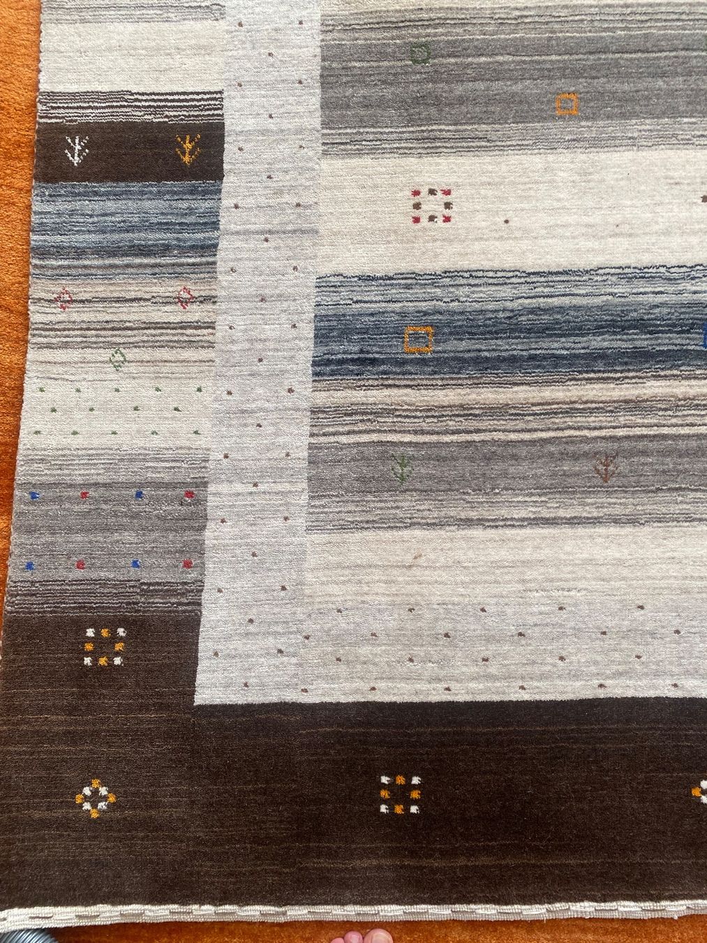 Gabbeh Tappeti: 3er-Set Gabbeh Loribaft 230x160 & 145x75 – Usato da Zürich venduto da Simodo 4