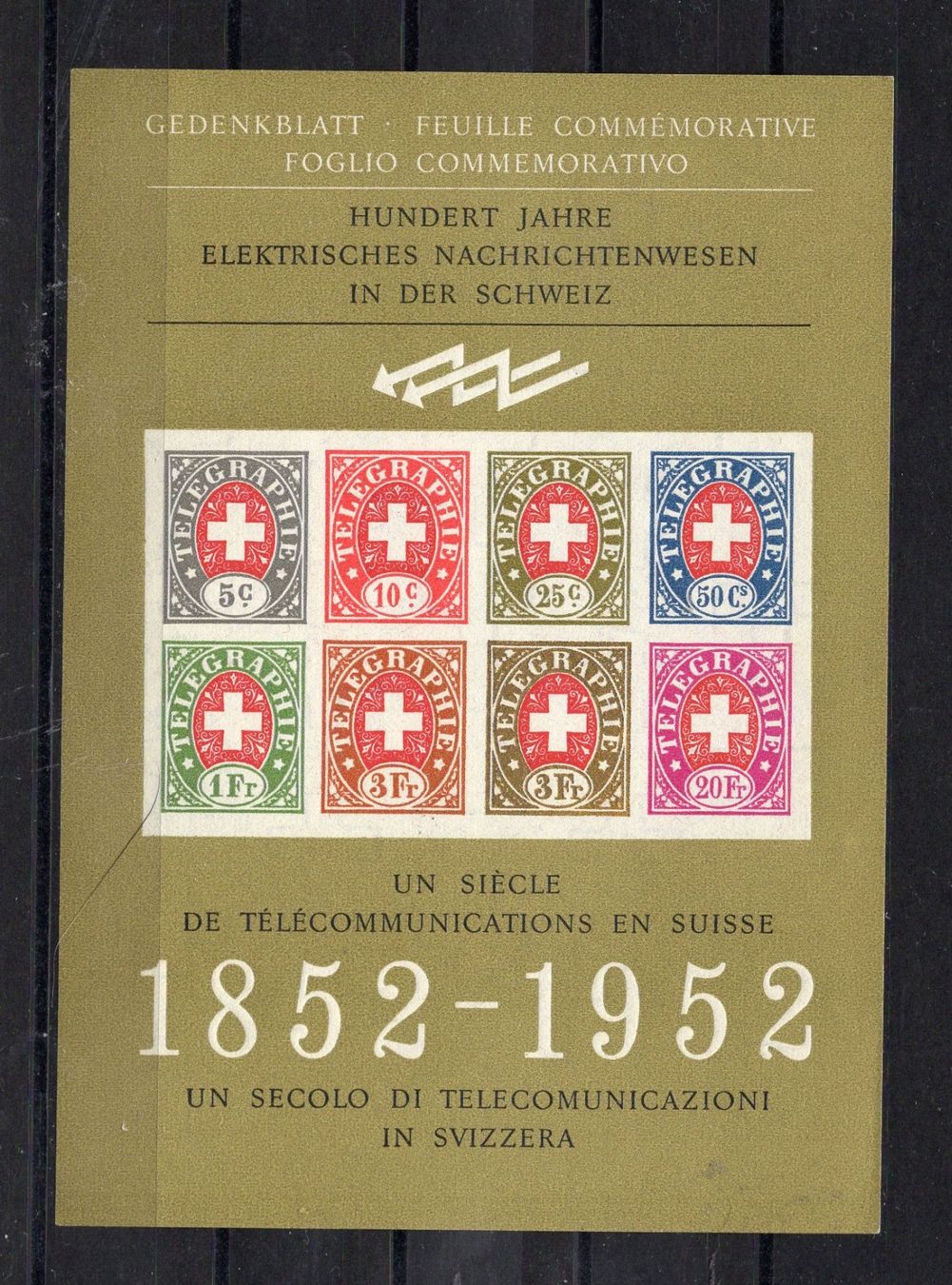 Tutti i francobolli: R2159  /  Feuillet télégraphe 1952 XX – Usato da Ste-Croix venduto da MONT-TAGNAC